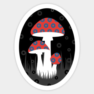 Phish Fishman Donuts Subtle Amanitas Sticker